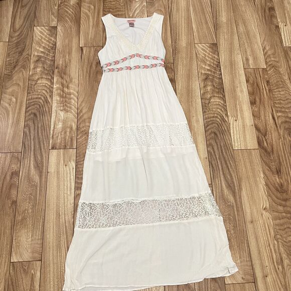 Flying Tomato Dress Womens Large Lace Maxi Boho Festival Embroidered Sleeveless - Picture 1 of 8
